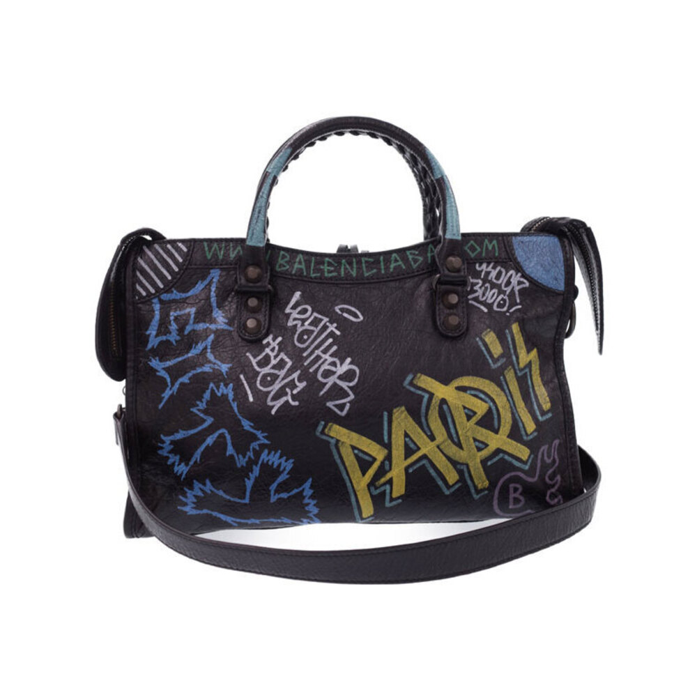 Balenciaga City Classic Graffiti Shoulder Bag